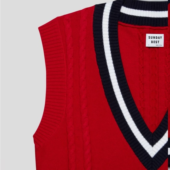 Aritzia Red Winston Sweater Vest ♥️ - Picture 3 of 8